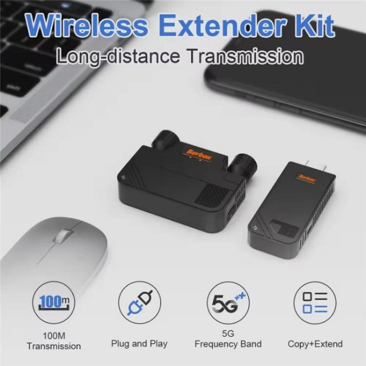 BOVBOX 091-HD Conferenza Uso 100M Wireless WiFi HDMI Extender Video Trasmettitore Ricevitore, US Plug, UK Plug, EU Plug, AU Plug