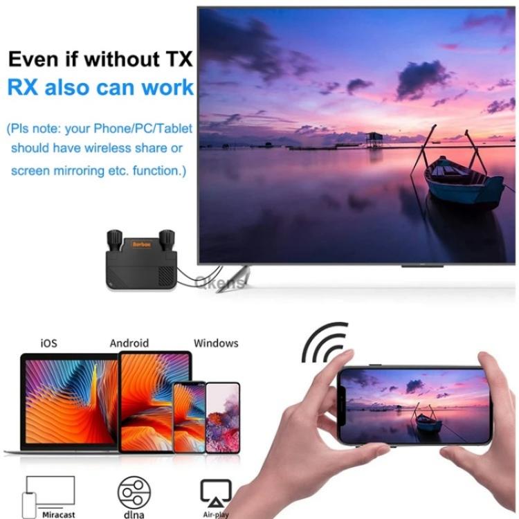 BOVBOX 091-HD Conferenza Uso 100M Wireless WiFi HDMI Extender Video Trasmettitore Ricevitore, US Plug, UK Plug, EU Plug, AU Plug