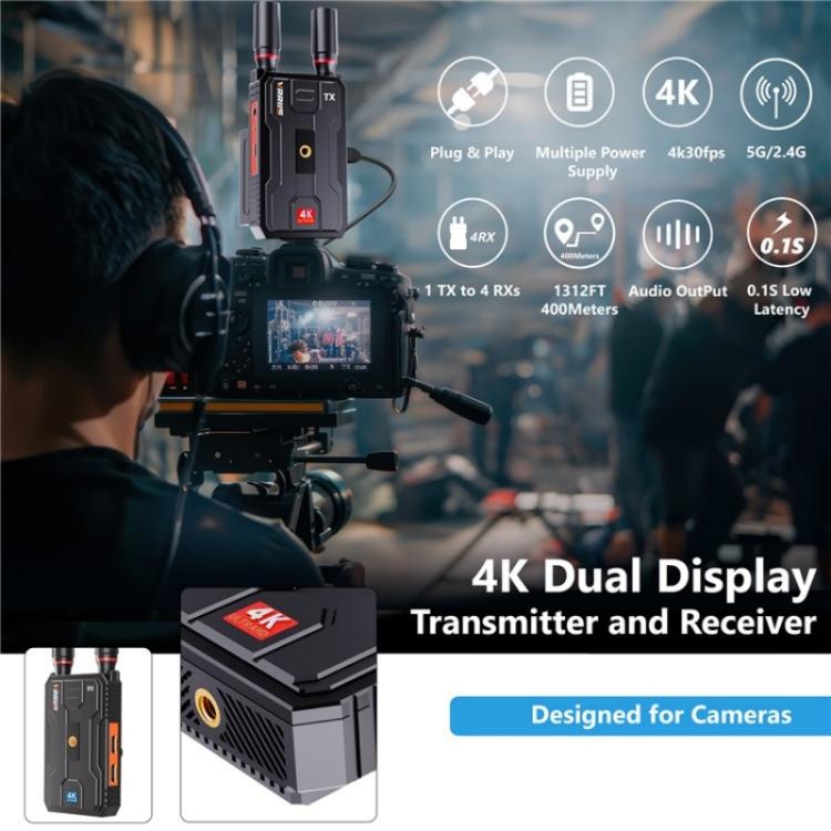 VRRIIS 097PRO Trasmettitore ricevitore wireless audio video streaming live all'aperto Extender HD 4K, US Plug, UK Plug, EU Plug, AU Plug