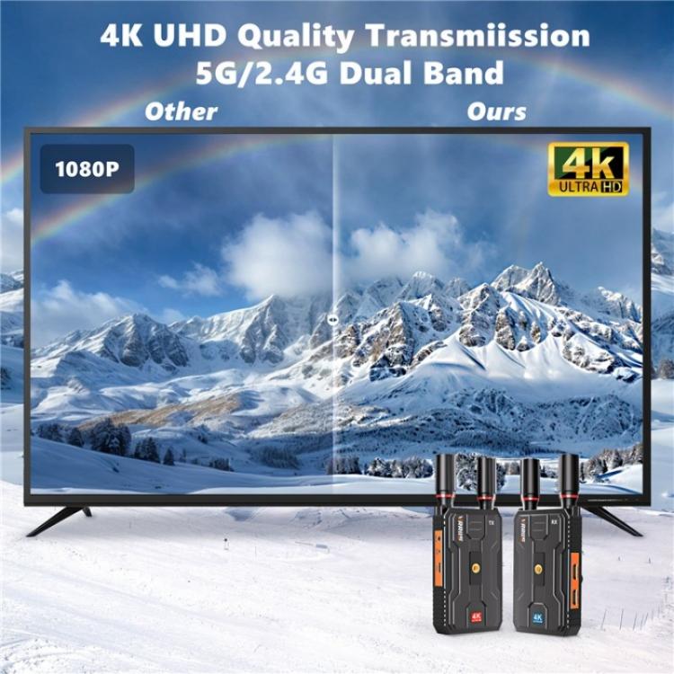 VRRIIS 097PRO Trasmettitore ricevitore wireless audio video streaming live all'aperto Extender HD 4K, US Plug, UK Plug, EU Plug, AU Plug
