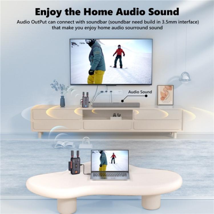 VRRIIS 097PRO Trasmettitore ricevitore wireless audio video streaming live all'aperto Extender HD 4K, US Plug, UK Plug, EU Plug, AU Plug