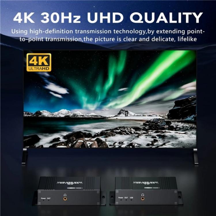 D5-2/D6-2 Video Audio Transmitter Receiver HDMI KVM Extender 4K HDMI to RJ45 LAN Extender, US Plug, EU Plug