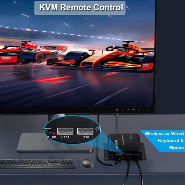 D15 / D16 Dual Fiber LC Interface KVM Fiber Optic Extender HDMI Fiber Optic Extender, US Plug, EU Plug