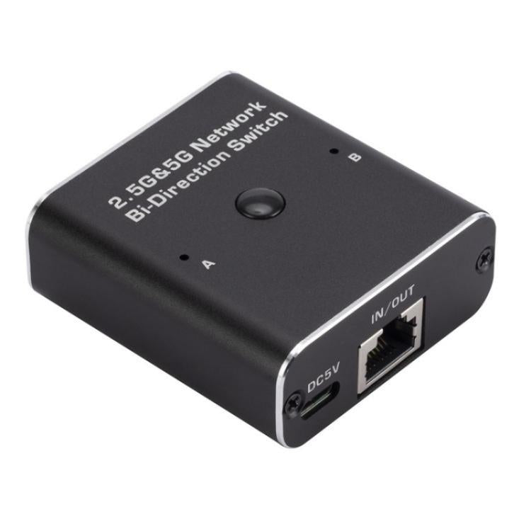 HW7 2.5G / 5G Gigabit Ethernet Bidirectional Switcher 2 In 1 Out RJ45 Network Switch, HW7