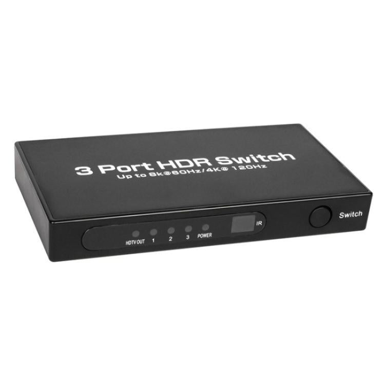 Q8-3 For Gaming Consoles PC TV Box Ultra Thin 3x1 HDMI 2.1 Switch 8K 60Hz Adapter, Q8-3
