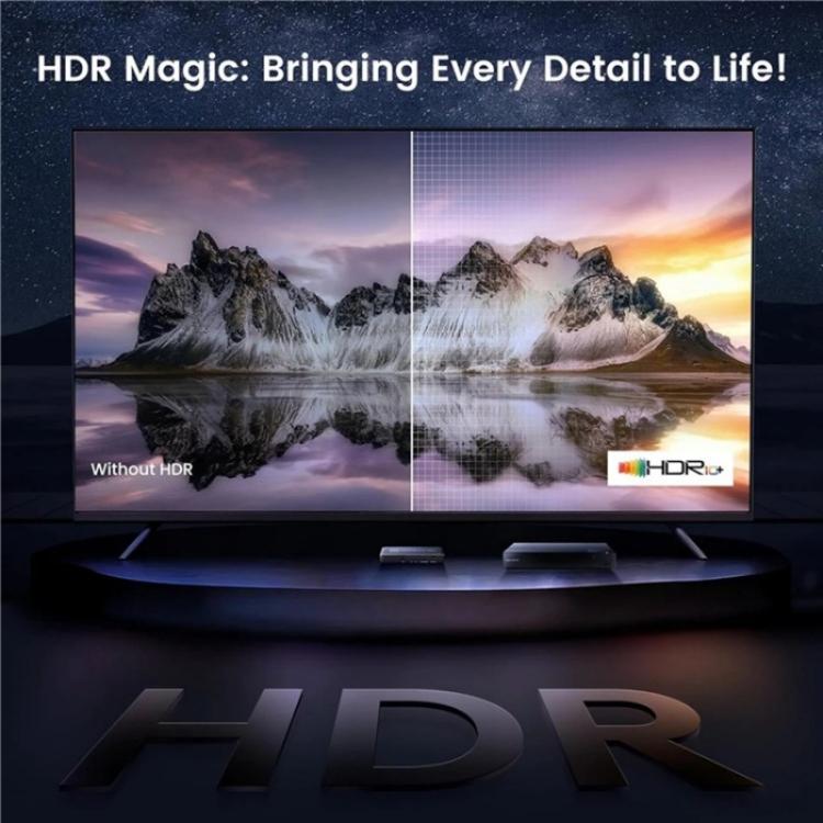 Q8-4 With Remote Control HDMI 2.1 8K 60Hz Gaming Home Theater Switcher 4x1 Adapter, US Plug, EU Plug