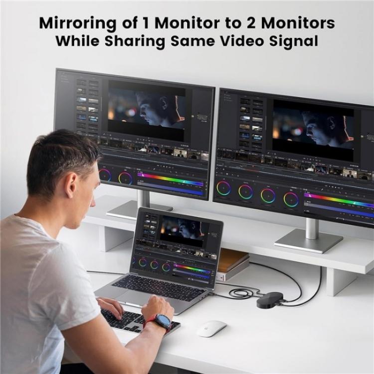 F12A For Dual Monitors HDMI 2.0 Splitter 1x2 4K 30Hz 1080P 3D HDCP2.2 HDMI Adapter, US Plug, EU Plug