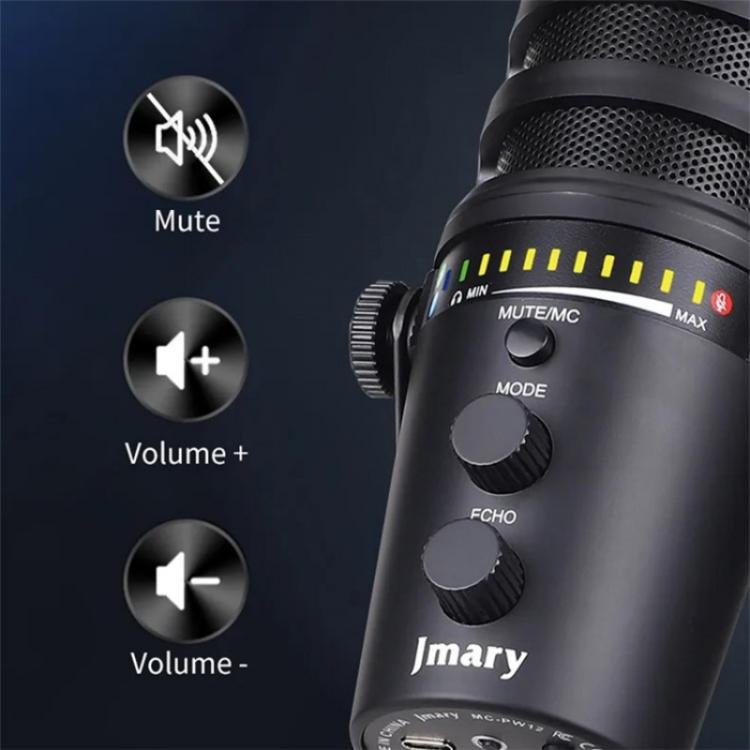 JMARY MC-PW12 360 Degree Rotating USB Desktop Microphone, MC-PW12