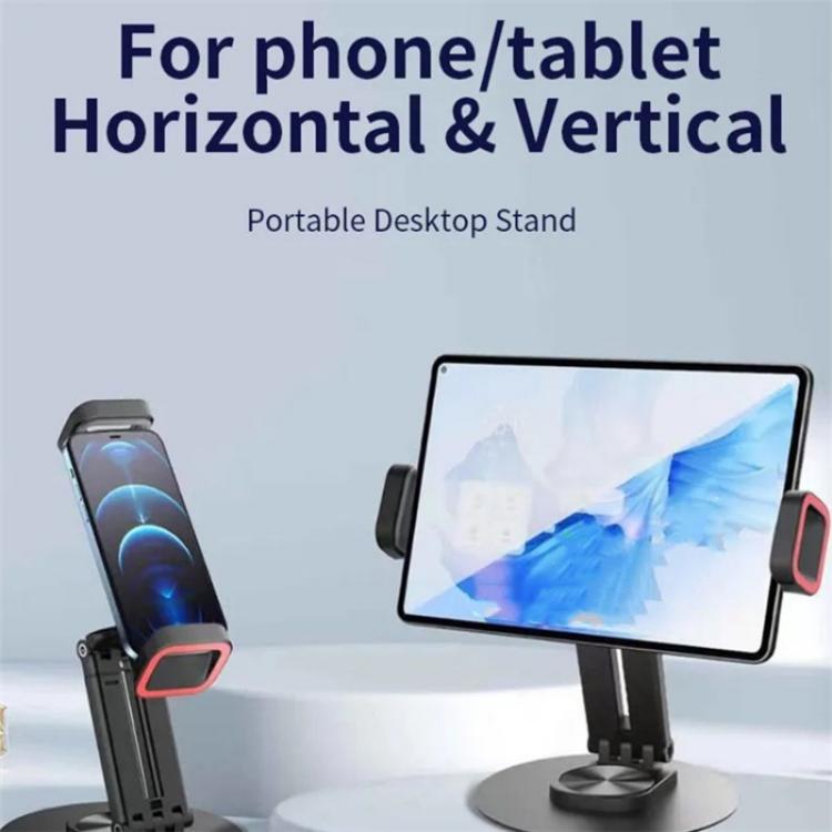 JMARY MK63 Foldable 360 Degree Rotating Base Desktop Phone Tablet Holder, MK63