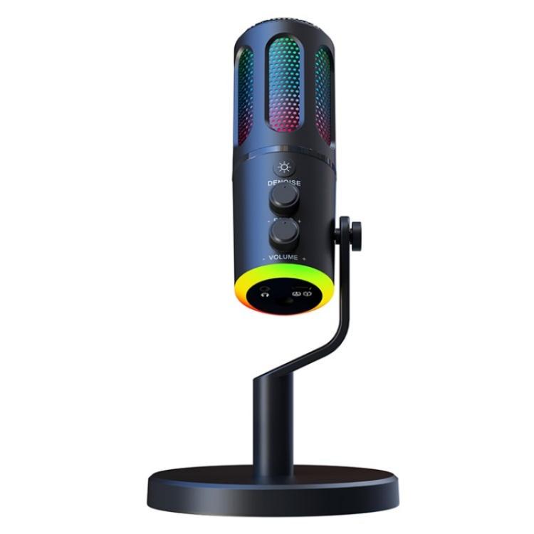 SU8 RGB Light Noise Reduction Desktop Microphone for Live Streaming / Recording / Gaming, SU8