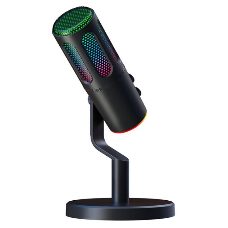 SU8 RGB Light Noise Reduction Desktop Microphone for Live Streaming / Recording / Gaming, SU8