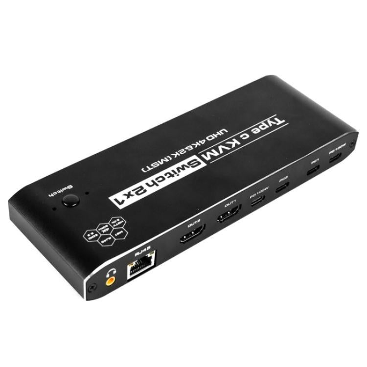 K9 2 In 1 Out HDMI Video Dual Display 2 Screen Expansion Adapter For Mac USB C KVM Switch