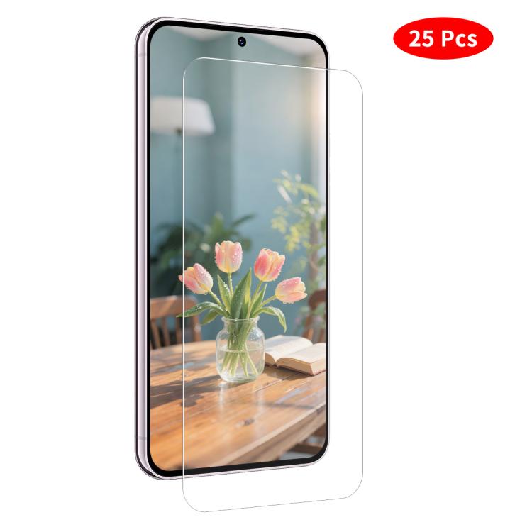 JUNSUNMAY - 25 pezzi di pellicola protettiva in vetro temperato, For Samsung Galaxy A37 / A57 5G, For Samsung Galaxy A27 5G, For Samsung Galaxy S25 FE 5G, For Samsung Galaxy A06s, For Samsung Galaxy A07, For Samsung Galaxy A17