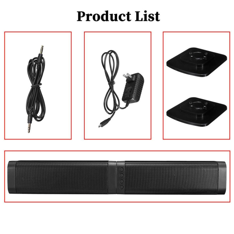 Soundbar wireless domestica per TV BKS-33 5.0, supporto TF, rimovibile e giuntato, effetto stereo 3D