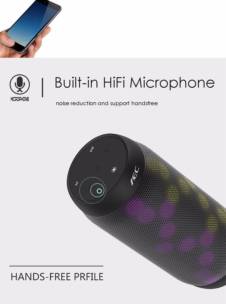 Altoparlante stereo HiFi wireless LED colorato BQ615 PRO, combina Bluetooth + lettore di schede TF + radio FM + AUX + NFC, BQ615 PRO