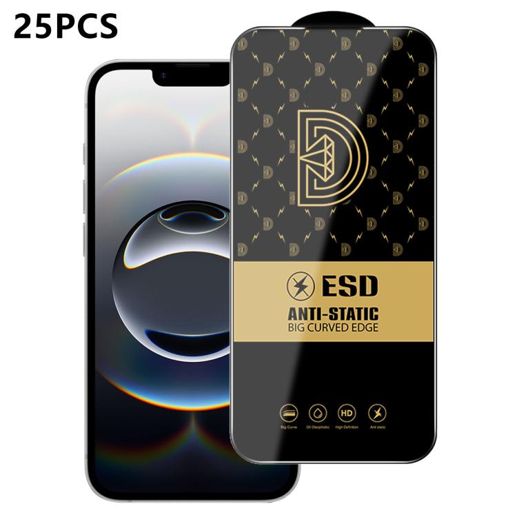 25 pezzi di pellicola protettiva antistatica serigrafata HD Royal Diamond per vetro temperato., For iPhone 17e / 16e, For iPhone 17 Pro Max, For iPhone 17 Pro, For iPhone 17, For iPhone Air, For iPhone 16 Pro Max, For iPhone 16 Pro, For iPhone 16 Plus