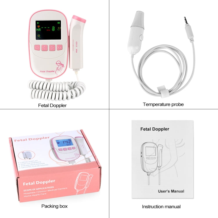 FD20P Monitor rilevatore di battito cardiaco per bambini ad ultrasuoni Doppler fetale, FD20P