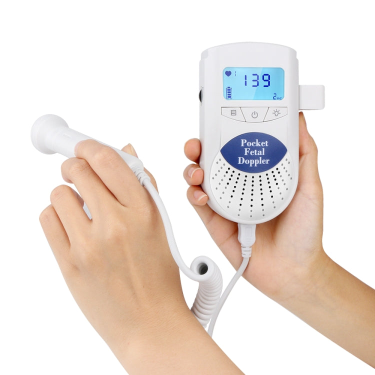 FD-100 Digitale Doppler Fetale Ad Ultrasuoni Rilevatore di Battito Cardiaco Del Bambino Monitor LED Digitale Prenatale Tascabile Fetale Doppler Stetoscopio, FD-100 (Blue)