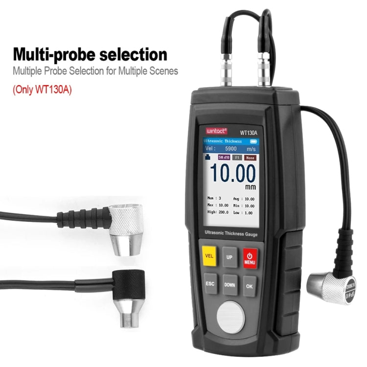 Tester digitale per misuratore di spessore ad ultrasuoni WT130A, ricarica USB, misuratore di spessore digitale per metalli, ad alta precisione, WT130A