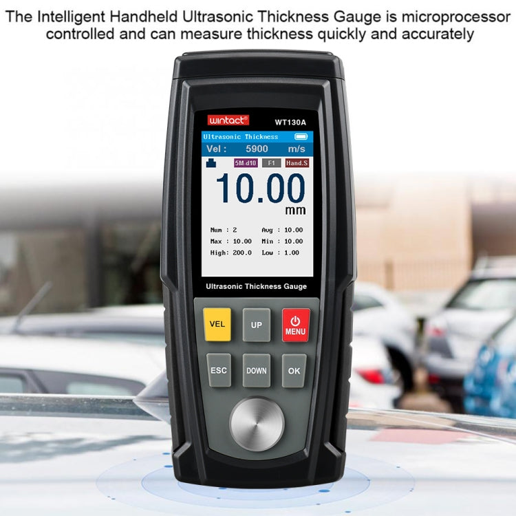 Tester digitale per misuratore di spessore ad ultrasuoni WT130A, ricarica USB, misuratore di spessore digitale per metalli, ad alta precisione, WT130A