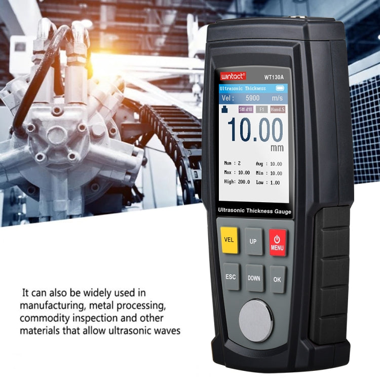 Tester digitale per misuratore di spessore ad ultrasuoni WT130A, ricarica USB, misuratore di spessore digitale per metalli, ad alta precisione, WT130A