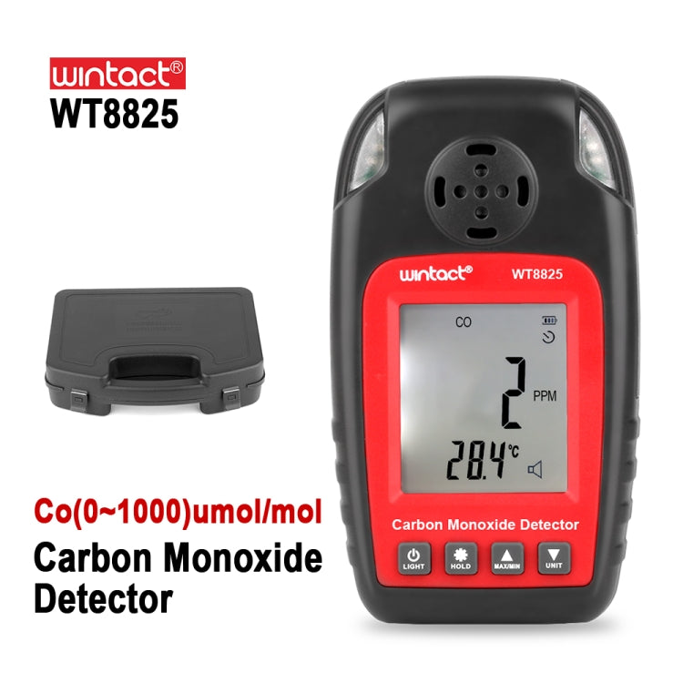 Rilevatore di monossido di carbonio WINTACT WT8825 Sensore di gas CO indipendente Avviso Rilevatore di allarme avvelenamento ad alta sensibilità, WT8825