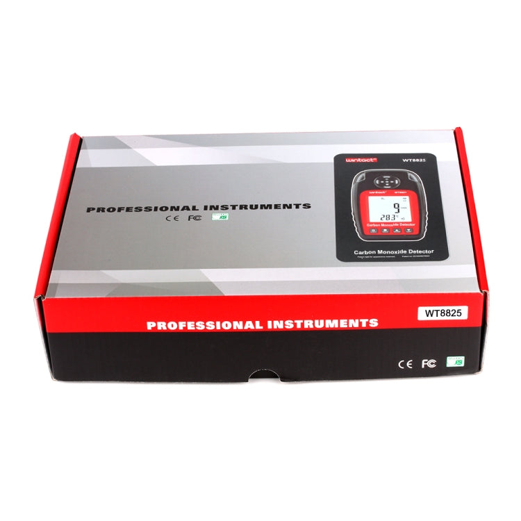 Rilevatore di monossido di carbonio WINTACT WT8825 Sensore di gas CO indipendente Avviso Rilevatore di allarme avvelenamento ad alta sensibilità, WT8825