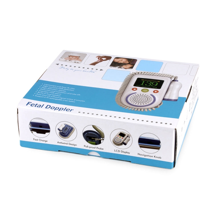 A100D Digitale Doppler Fetale Ad Ultrasuoni Rilevatore di Battito Cardiaco Del Bambino Monitor Stetoscopio Doppler Fetale Tascabile Prenatale Ricaricabile