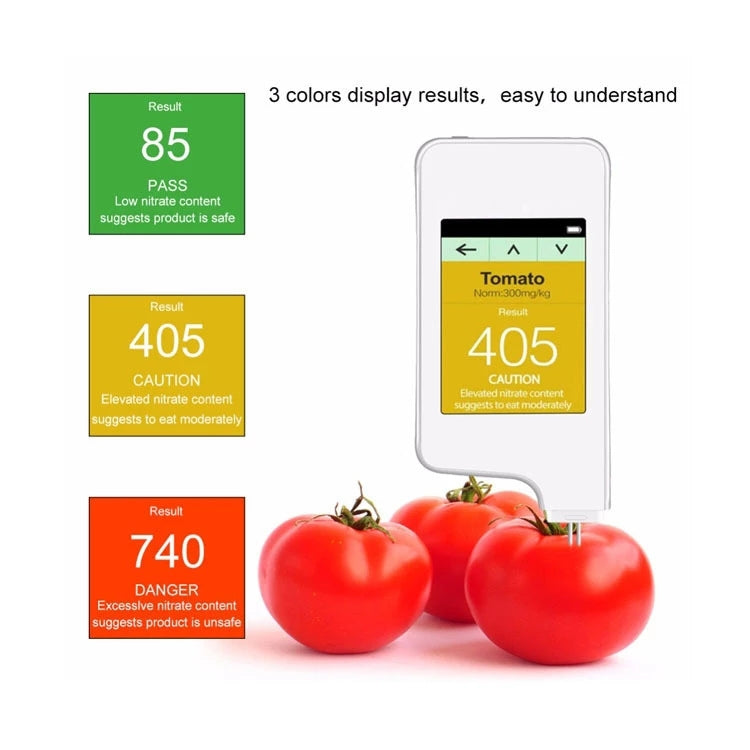 Tester per la sicurezza ambientale degli alimenti con residui di nitrato di carne di frutta e verdura