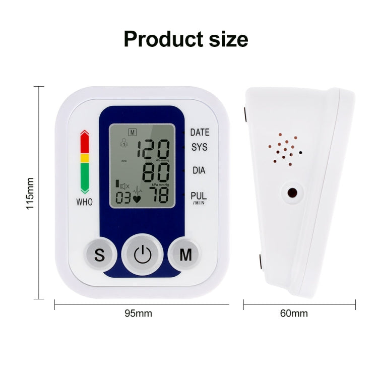 ZK-B02 Monitor digitale automatico della pressione arteriosa del braccio superiore Sfigmomanometro Manometro Battito cardiaco Misuratore di frequenza Tonometro Pulsometro