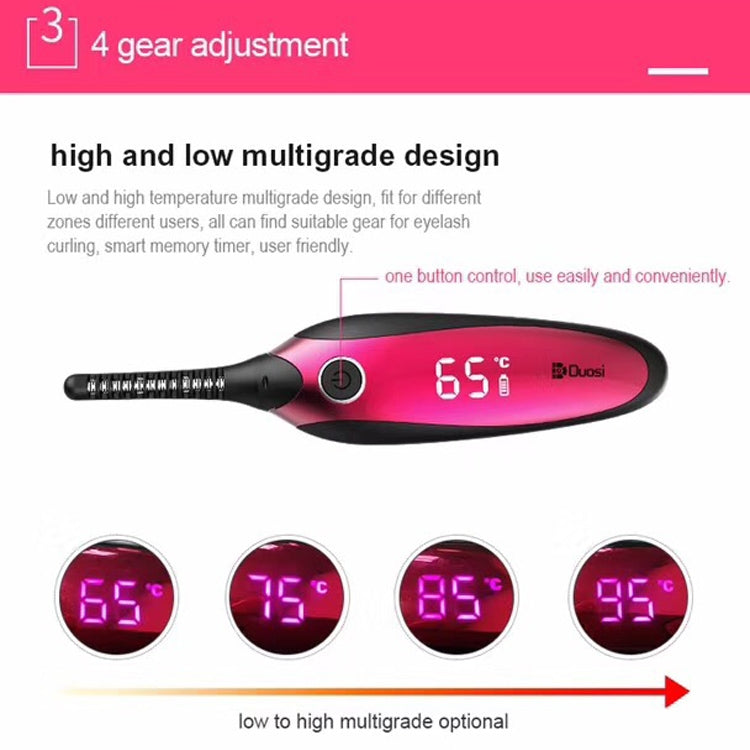 Duosi DY-102 Stile penna portatile riscaldato Ferro da stiro elettrico di lunga durata Piegaciglia USB ricaricabile elettrico riscaldato Clip per arricciacapelli per trucco