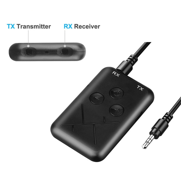 JDEX-TX10 Adattatore per ricevitore e trasmettitore audio Bluetooth 4.2 wireless 2 in 1 da 3,5 mm, JDEX-TX10