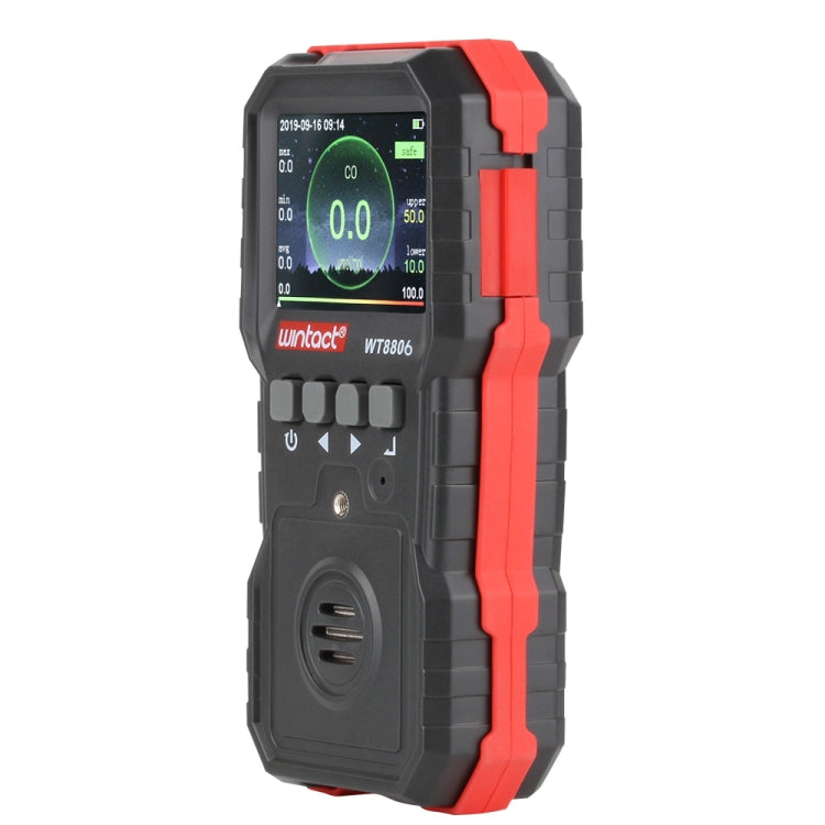 WINTACT WT8806 Monitor Monossido di Carbonio Sensore di Gas Ricaricabile Professionale Rilevatore di Avvelenamento ad Avvelenamento con Luce Sonora e Vibrazione ad Alta Sensibilità
