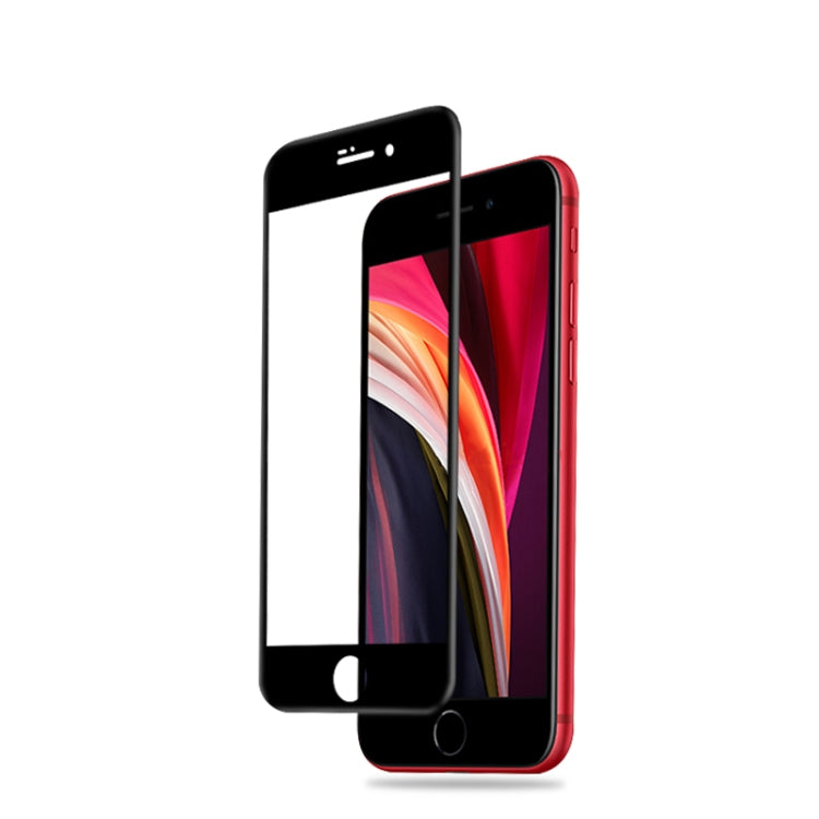 Per iPhone SE 2020 mocolo 0,33mm 9H Pellicola in vetro temperato a schermo intero curvo con colla 3D