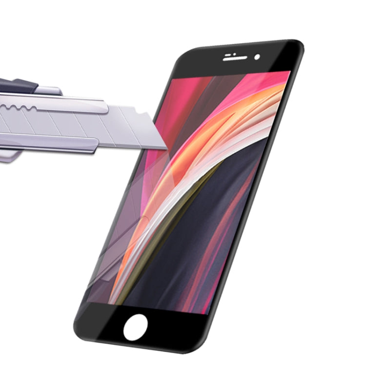 Per iPhone SE 2020 mocolo 0,33mm 9H Pellicola in vetro temperato a schermo intero curvo con colla 3D