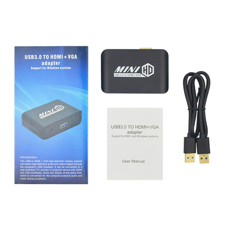 Adattatore da USB 3.0 a HDMI+VGA