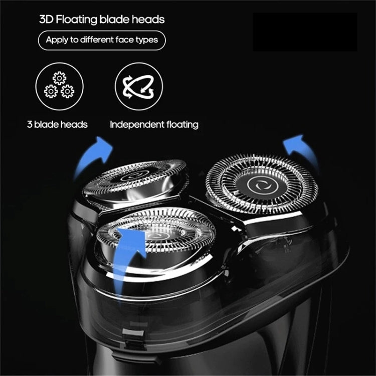 Rasoio da barba elettrico originale Xiaomi Youpin Yingqu Blackstone3 da uomo portatile per la cura del viso con tre teste di taglio