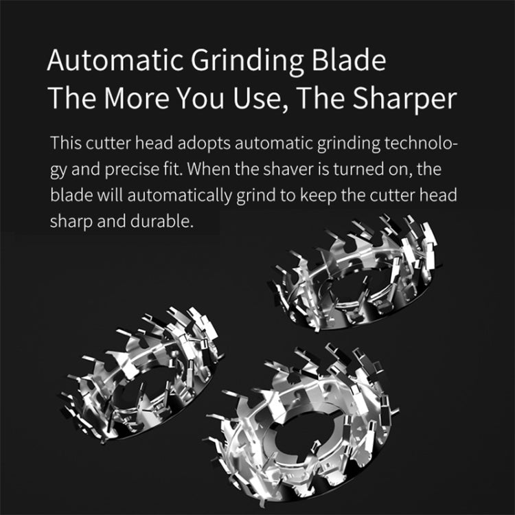 Rasoio da barba elettrico originale Xiaomi Youpin Yingqu Blackstone3 da uomo portatile per la cura del viso con tre teste di taglio