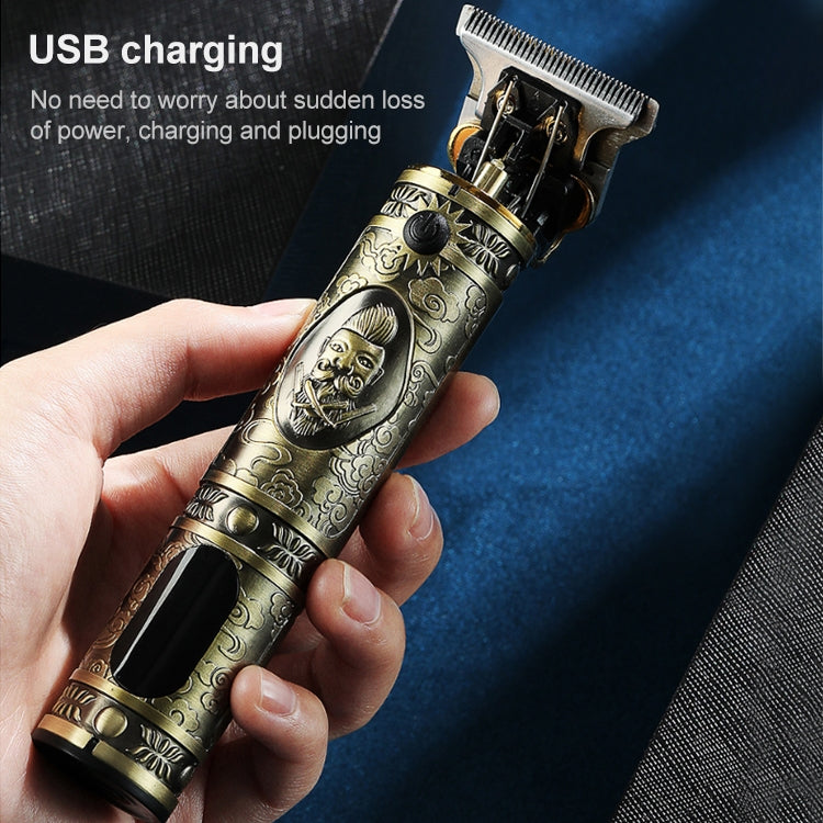 Tagliacapelli VGR V-228 5W USB con incisione retrò con display digitale a LED, V-228 (Bronze), V-228 (Silver)