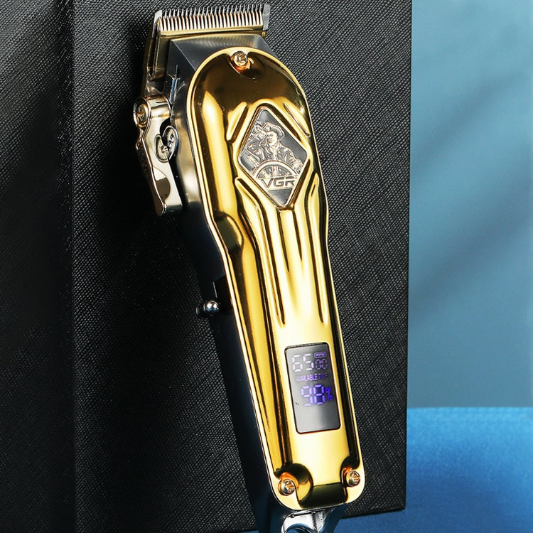 Tagliacapelli in metallo USB VGR V-267 da 10 W con display digitale a LED e regolazione a 5 marce, V-267 (Gold), V-267 (Silver)