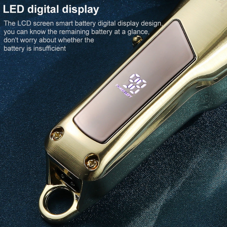 Tagliacapelli elettrico in metallo USB VGR V-278 da 10 W con display digitale a LED, V-278 (Gold), V-278 (Silver)