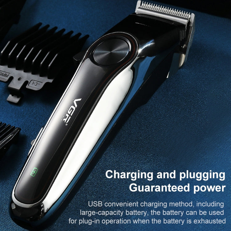 Tagliacapelli portatile da casa USB VGR V-289 da 10 W con indicatore di batteria e regolazione a quattro marce, V-289