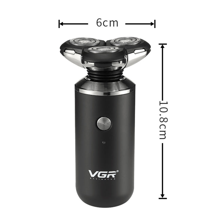 Rasoio elettrico a tre reti galleggiante tridimensionale omnidirezionale USB VGR V-317 da 5 W, V-317