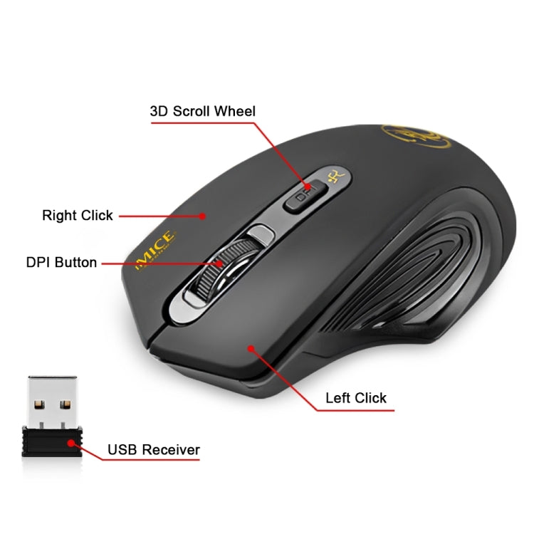 Mouse ottico per computer con ricevitore USB 3.0 regolabile iMICE da 2,4 GHz 2000 DPI, TBD003784801A, TBD003784801B, TBD003784801C, TBD003784801D, TBD003784801E, TBD003784801F, TBD003784801G, TBD003784801H
