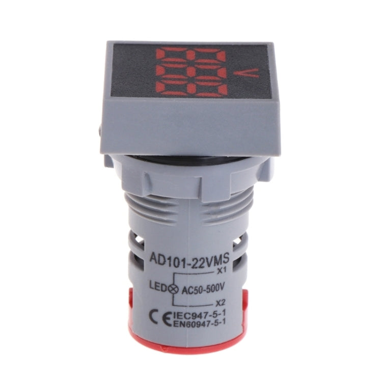 AD101-22VMS Mini AC 20-500V Voltmetro Pannello quadrato LED Indicatore misuratore di tensione digitale