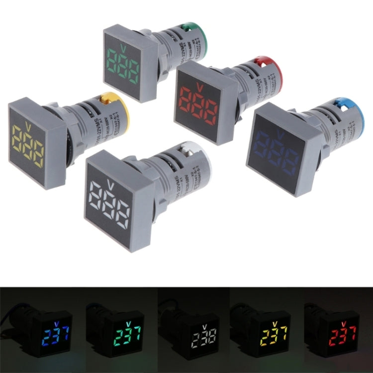 AD101-22VMS Mini AC 20-500V Voltmetro Pannello quadrato LED Indicatore misuratore di tensione digitale