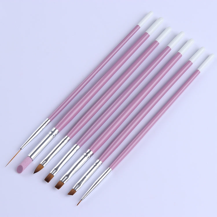 3 pezzi set di pennelli per unghie manico rosa lacca gel UV pittura acrilica fodera penna rimozione cuticole manicure strumento per nail art