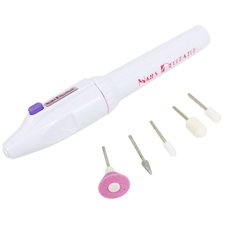 Kit di trapano elettrico per lima per unghie Consigli per manicure Unghia del piede Pedicure Salon Kit per manicure a forma di penna Tamponi per trapano per unghie Strumento per pedicure con 5 punte