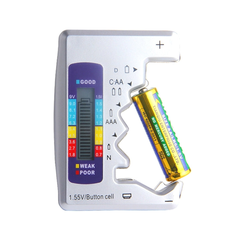 Tester batteria Rilevatore carburante batteria per misuratore di tensione digitale C / D / N / 9 V / AA / AAA / 1,5 V