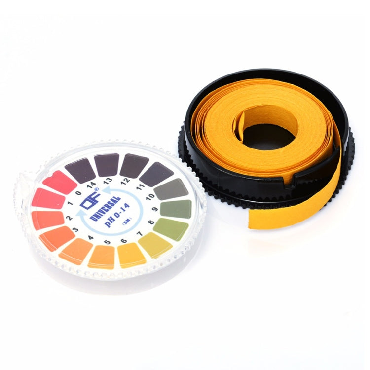 5 metri 0-14 PH Carta di prova Indicatore di acido alcalino Carta per acqua Urina Saliva Cartina di tornasole Test di misurazione Kit di analisi